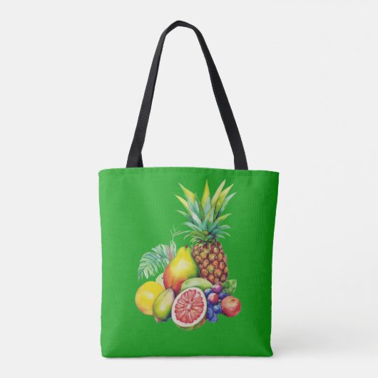Tropical Fruit Collage Tote Bag (Achterkant)