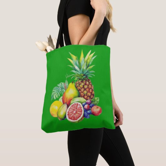 Tropical Fruit Collage Tote Bag (Dichtbij)