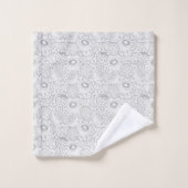 Tropical fruit seamless pattern black and white bad handdoek (Wasdoekje)