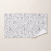Tropical fruit seamless pattern black and white bad handdoek (Handdoek)