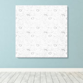 Tropical fruit seamless pattern black and white canvas afdruk (Insitu (Houten vloer))