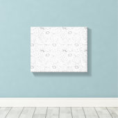 Tropical fruit seamless pattern black and white canvas afdruk (Insitu (Houten vloer))