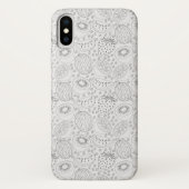 Tropical fruit seamless pattern black and white Case-Mate iPhone case (Achterkant)