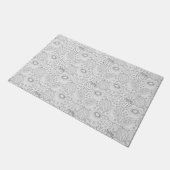 Tropical fruit seamless pattern black and white deurmat (Schuin)