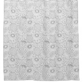 Tropical fruit seamless pattern black and white douchegordijn (Voorkant)