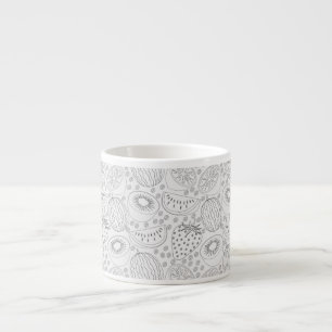 Tropical fruit seamless pattern black and white espresso kop
