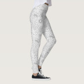 Tropical fruit seamless pattern black and white leggings (Rechts)