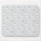 Tropical fruit seamless pattern black and white muismat (Voorkant)