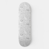 Tropical fruit seamless pattern black and white persoonlijk skateboard (Voorkant)