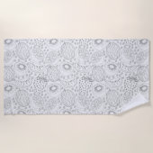 Tropical fruit seamless pattern black and white strandlaken (Voorkant)