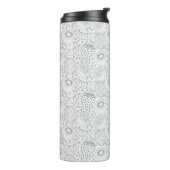 Tropical fruit seamless pattern black and white thermosbeker (Gedraaid links)