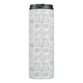 Tropical fruit seamless pattern black and white thermosbeker (Achterkant)
