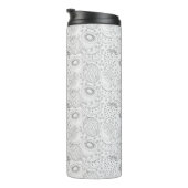 Tropical fruit seamless pattern black and white thermosbeker (Geroteerd rechts)