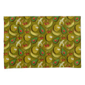 Tropical fruit seamless pattern yellow kussensloop (Voorkant-Rechts)
