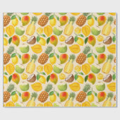 Tropical fruit wrapping paper cadeaupapier (Vlak)