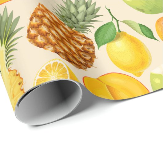 Tropical fruit wrapping paper cadeaupapier (Rol Hoek)
