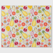 Tropical fruit wrapping paper cadeaupapier (Vlak)