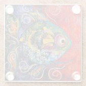 Tropical Fun Fish Glass Onderzetter (Achterkant)