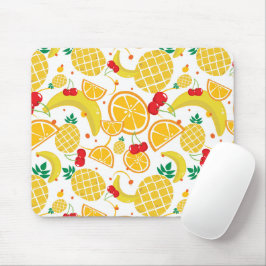 Tropical Fun Fruit Banaan Kersen Ananas Sinaasappe Muismat
