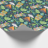 Tropical Fun Oerwoud Tiki Volcano Cadeaupapier (Hoek)