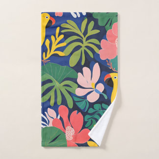 Tropical Garden Modern Expressionism Artwork Bad Handdoek