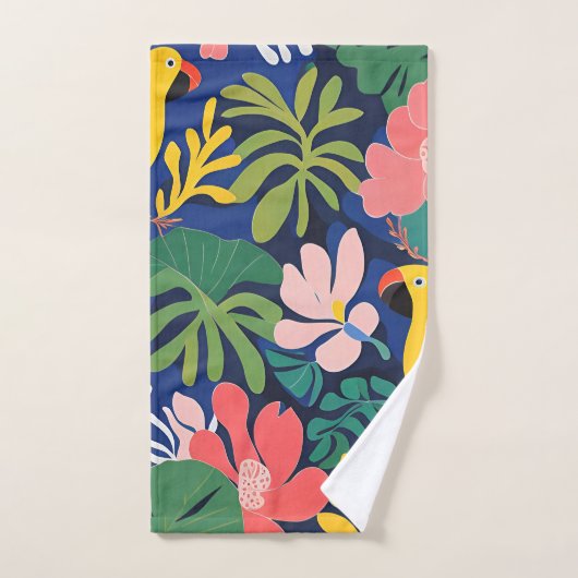 Tropical Garden Modern Expressionism Artwork Bad Handdoek (Handdoek)