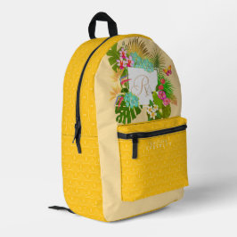 Tropical Garden Monogram Marine Bedrukte Rugzak