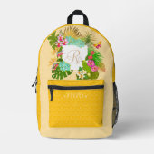 Tropical Garden Monogram Marine Bedrukte Rugzak (Voorkant)