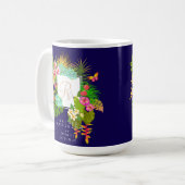Tropical Garden Monogram Marine Koffiemok (Voorkant links)
