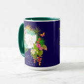 Tropical Garden Monogram Marine Mok (Voorkant links)