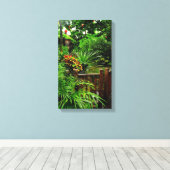 Tropical Garden stretched canvas Print (Insitu (Houten vloer))