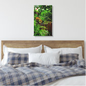 Tropical Garden stretched canvas Print (Insitu (Slaapkamer))