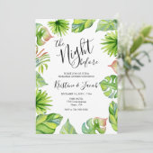 Tropical Garden Wedding Repetitie Kaart (Staand voorkant)