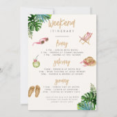 Tropical Getaway Bachelorette Weekend Uitnodiging (Achterkant)