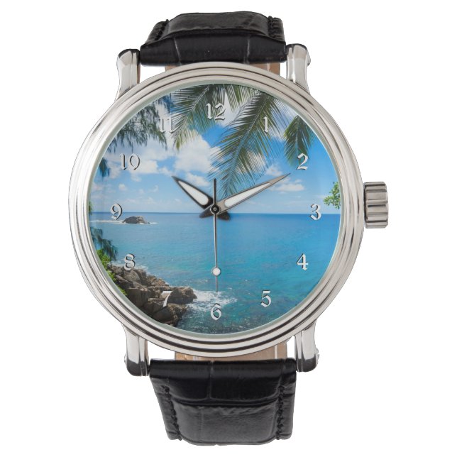 Tropical Getaway, schilderachtig foto, Horloge (Voorkant)