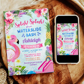 Tropical Girly Waterslide Uitnodiging voor verjaar