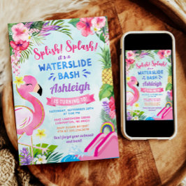 Tropical Girly Waterslide Uitnodiging voor verjaar