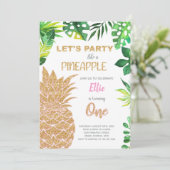 Tropical Glam Summer Party Kaart (Staand voorkant)