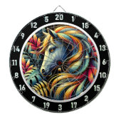 Tropical Glow Horse Room Statement Dartbord (Voorkant)
