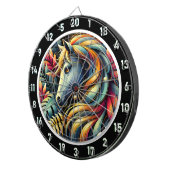 Tropical Glow Horse Room Statement Dartbord (Voorkant Rechts)