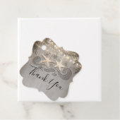 Tropical Gold Beach Zeesterren paar dank u Bedankjes Labels (In situ)