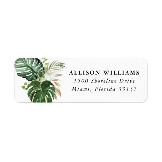 Tropical Gold | Retouradreslabel Etiket (Voorkant)