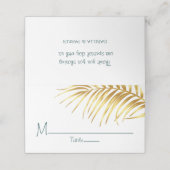 Tropical Gold Wedding Persoonlijk Plaatskaartje (Buitenkant ongevouwen)