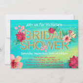 Tropical Golden Breeze Bridal Shower Uitnodiging (Voorkant)