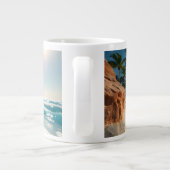 Tropical Golden Shell Beach Chic Grote Koffiekop (Achterkant)
