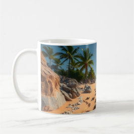 Tropical Golden Shell Beach Chic Koffiemok
