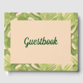 Tropical Green and Blush Wedding Gastenboek (Voorkant)