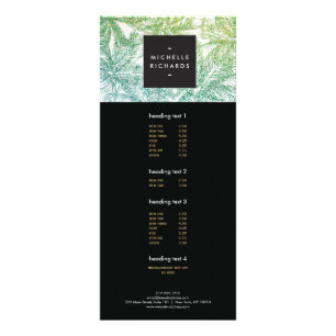 Tropical Green/Aqua Glitter Palms Rack Kaart