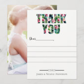 Tropical Green Botanical volledige foto dank u Bedankkaart (Voorkant / Achterkant)