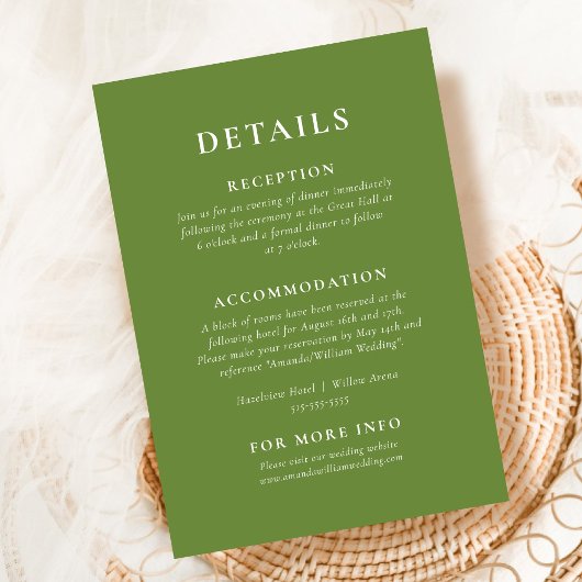 Tropical Green Elegant Details Kaart behuizing